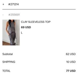 The Frankie Shop Clay Sleeveless Top - Gray